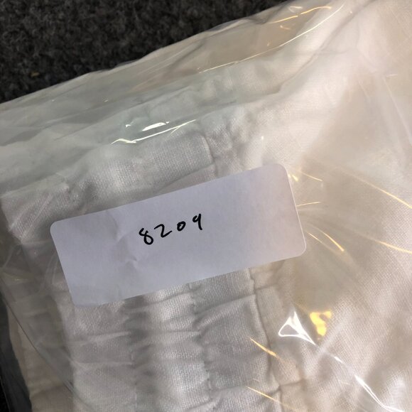 Athleta Jogger Womens Size 18 White Cabo Linen Zip Pockets Elastic Waist Beach - Picture 11 of 11